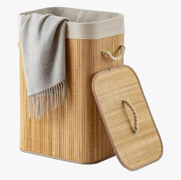 Cesta De Ropa Sucia Con Forro De Bambú 5