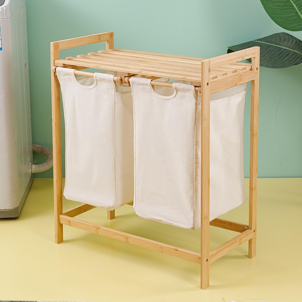 Canasta Cesto Para Ropa Sucia Doble  4