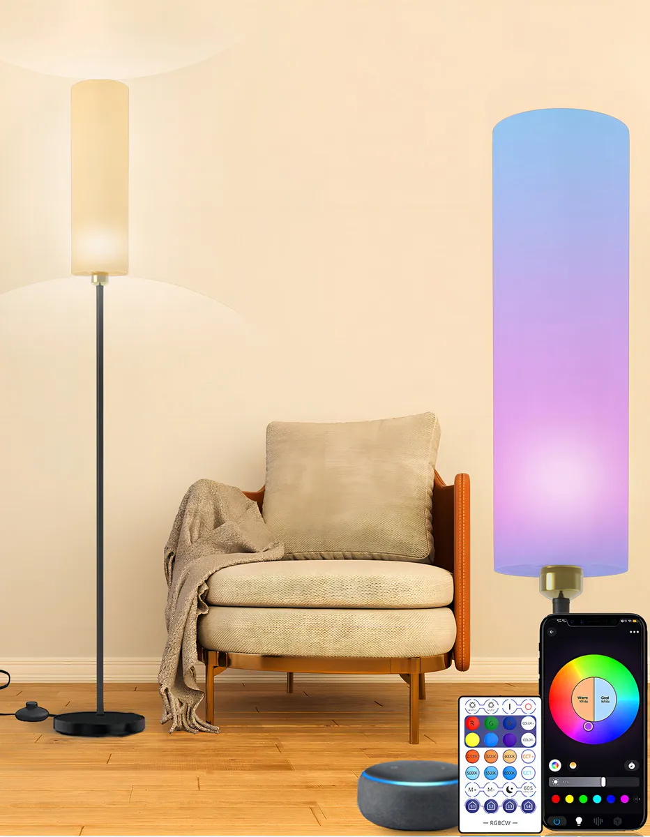 Lampara De Pie Moderna Rgb Minimalista  3