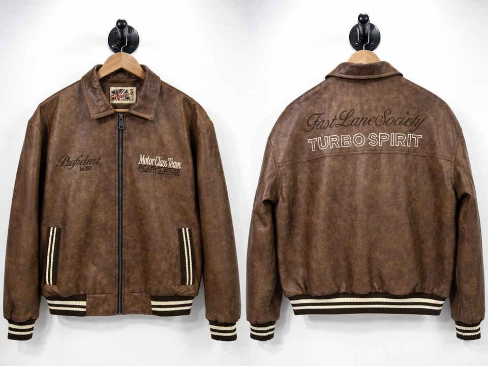 Chaqueta Overzise Alta Gama En Cuero