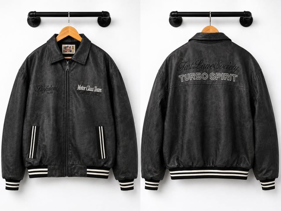 Chaqueta Overzise Alta Gama En Cuero 4