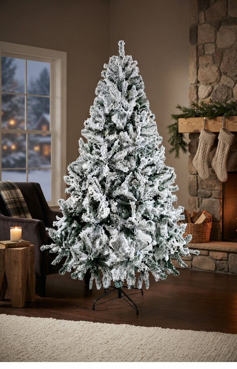 Árbol Navidad Nevado 1.60m Pino Navideño