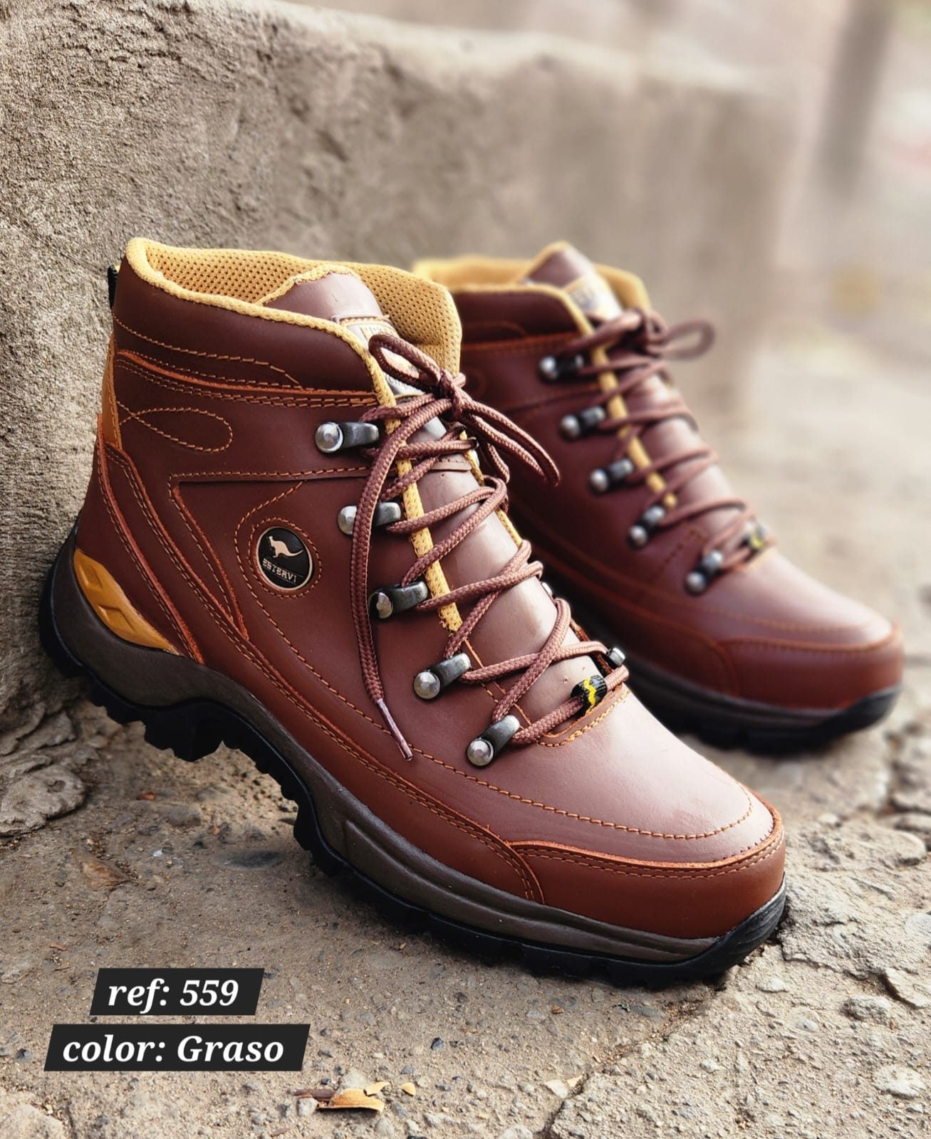 Botas en Cuero Graso