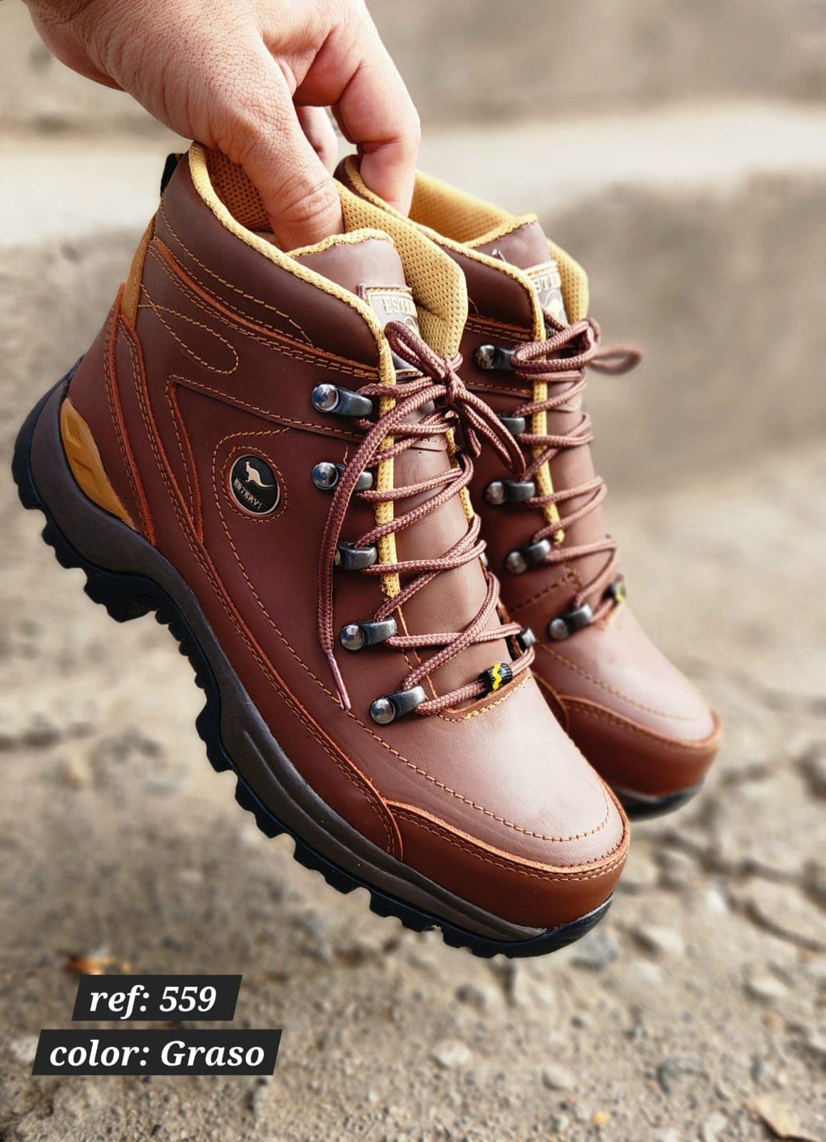 Botas en Cuero Graso