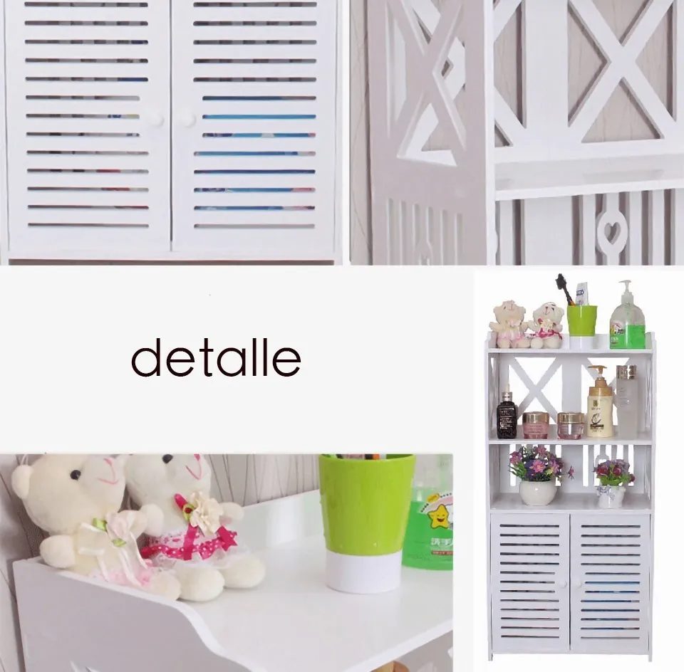 Mueble Estante Organizador Blanco Madera 4
