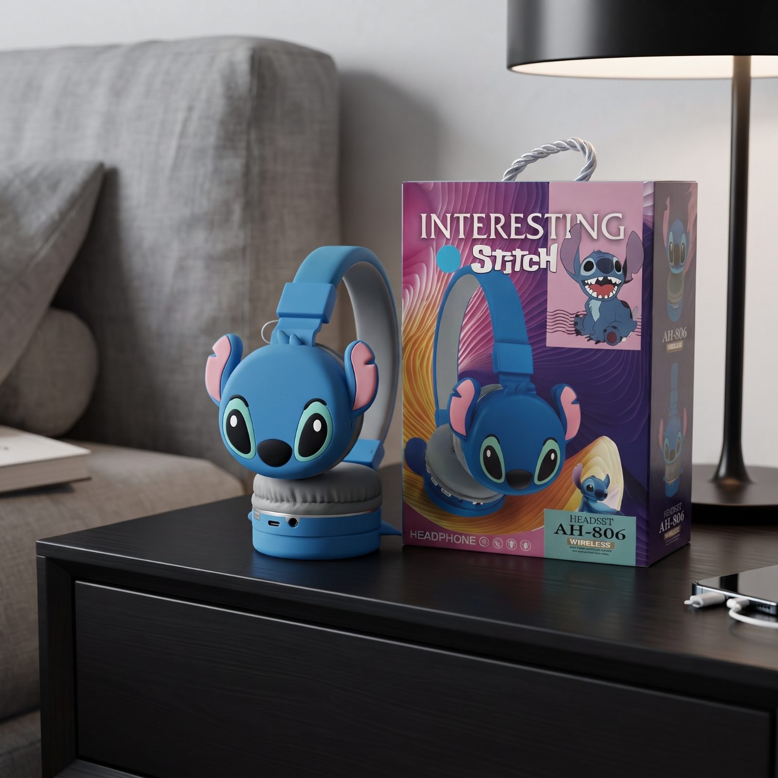 Audiófonos Diadema Bluetooth De Stitch